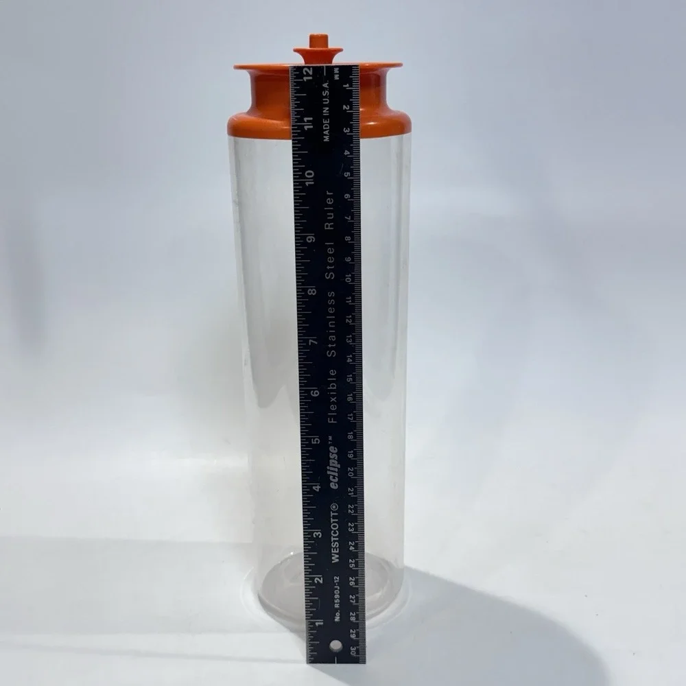 Vintage Tupperware Push & Seal Large Canister Harvest‎ Orange 7 cup No. 1486-2